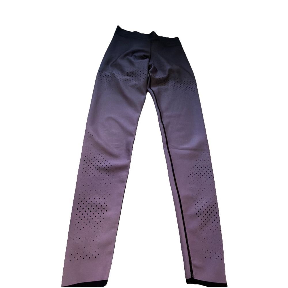 ULTRACOR High Waist Diamonds Pixelate LEGGINGS Purple Lavender Ombre Size XSmall